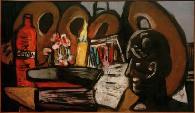 Asetelma lavoilla tekijältä Max Beckmann