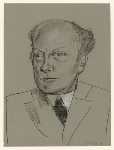 Tutkielma Gottlieb Friedrich Reberin muotokuvaa varten (pää) tekijältä Max Beckmann