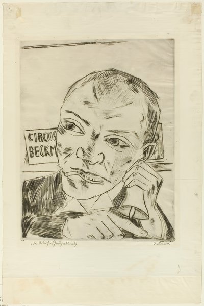 Barker (omakuva), yksi levy Der Jahrmarktilta tekijältä Max Beckmann