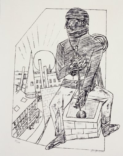 Nuokaisija, Max Beckmann (1884-1950), litografia. Saksa, 1900-luku. tekijältä Max Beckmann