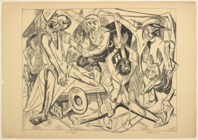 Yö, levy seitsemän alkaen Die Hölle tekijältä Max Beckmann