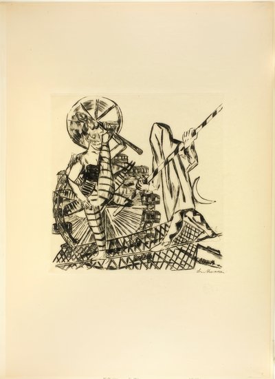 Tight Rope Walkers, levy kahdeksan Jahrmarktilta tekijältä Max Beckmann
