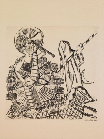 The Tightrope Walkers, levy 8 portfoliosta "Annual Fair" tekijältä Max Beckmann