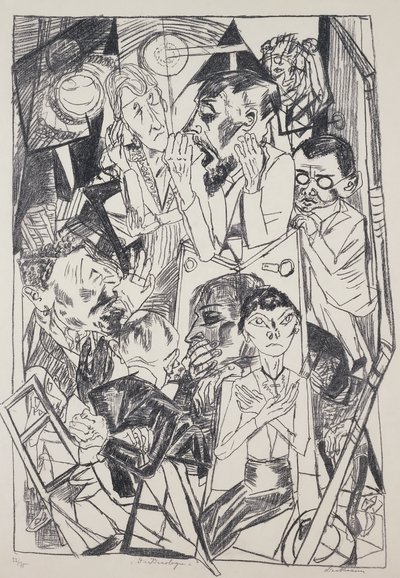 Max Beckmannin (1884-1950) ideologit, kaiverrus. Saksa, 1900-luku. tekijältä Max Beckmann