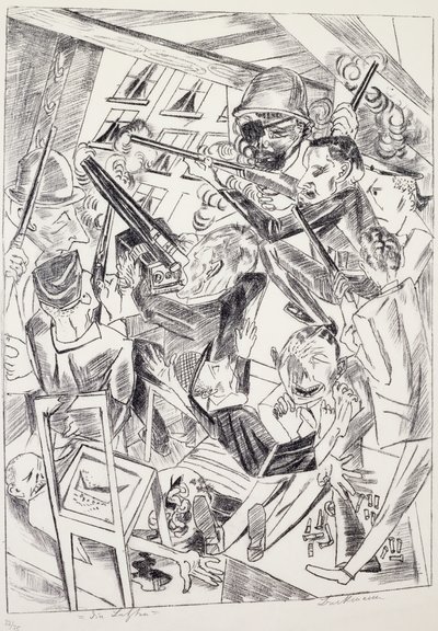 Viimeiset, Max Beckmann (1884-1950), litografia. Saksa, 1900-luku. tekijältä Max Beckmann
