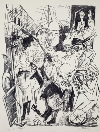 Katu, Max Beckmann (1884-1950), kaiverrus. Saksa, 1900-luku. tekijältä Max Beckmann