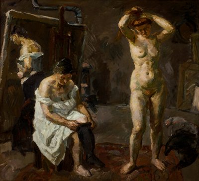 Kolme naista studiossa tekijältä Max Beckmann