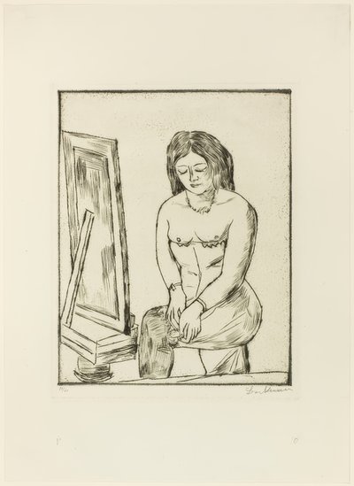 Toilette (Ennen peiliä) tekijältä Max Beckmann