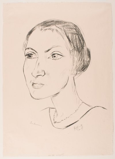 Nainen kaulakoru yllään (rouva Parcus) tekijältä Max Beckmann
