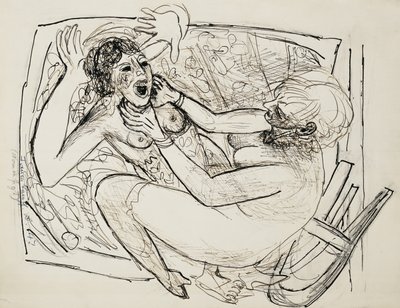 Naisten taistelut; naiset tappelevat tekijältä Max Beckmann