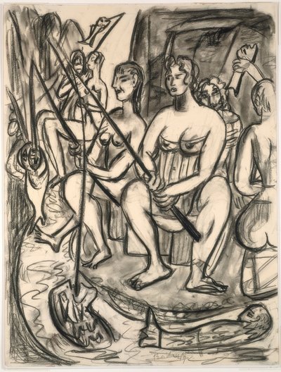 Naiset Kalastus tekijältä Max Beckmann