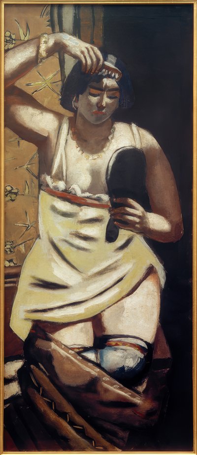 Mustalainen nainen, alaston peili tekijältä Max Beckmann
