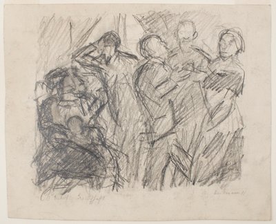 on recto: I [Ensimmäinen] Sketch for Society Party tekijältä Max Beckmann