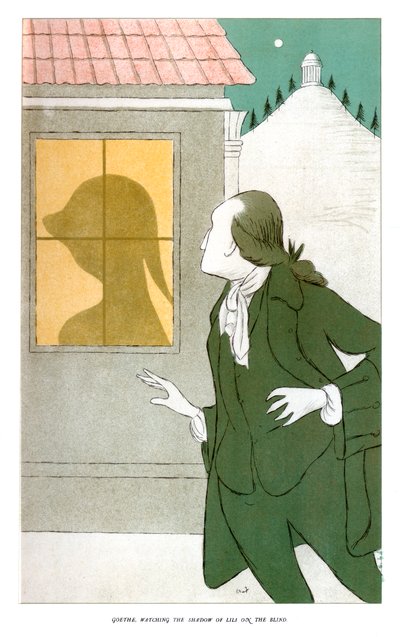 Goethe katselemassa Lilin varjoa sokeilla, 1904 tekijältä Henry Maximilian Beerbohm