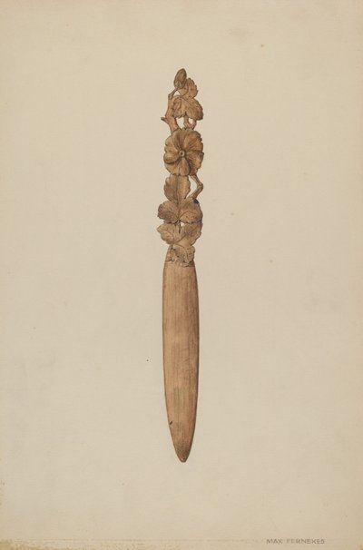 Paperiveitsi, c. 1938. tekijältä Max Fernekes