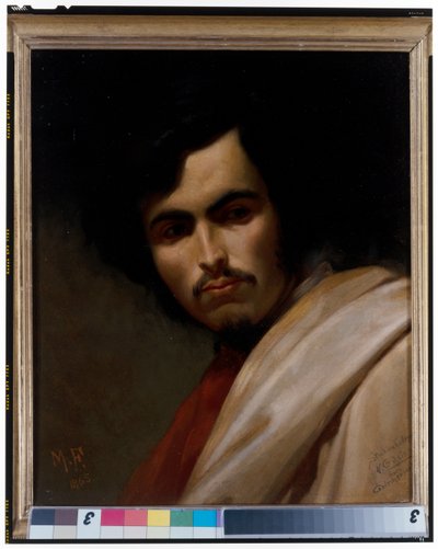 Taidemaalari Nikolaus Gysis (1842-1901) muotokuva, rintakuva tekijältä Max Furst