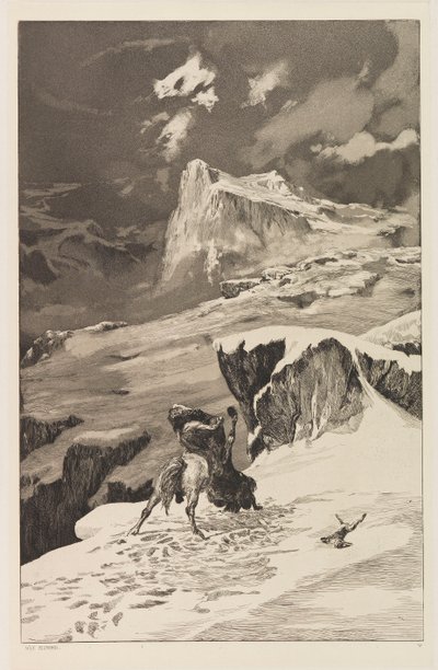 Taistelevat kentaureja vastaan ​​Fighting Centaurs plate V Intermezzos, Opus IV..., 1881. tekijältä Max Klinger