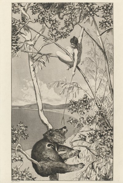 Bear and Elf Bär und Elfe: pl.1, julkaistu 1881. tekijältä Max Klinger