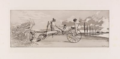 Cupid, Death and the Beyond Amor, Tod und Jenseitsin levy XII Intermezzosilta..., 1881. tekijältä Max Klinger