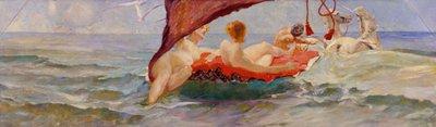 Venus simpukkavaunuissa. Osa Berliinin Steglitzissä sijaitsevan Villa Albersin seinäkoristelua tekijältä Max Klinger