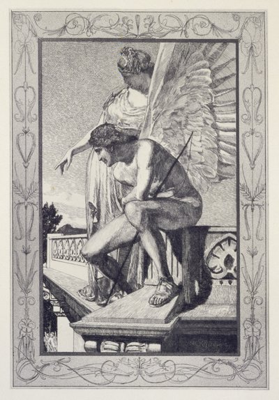 Venus näyttää Psykhen Cupidolle, laatta 4 sarjasta "Cupid ja Psykhe: Opus V" tekijältä Max Klinger
