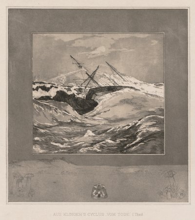 Tässä on Tode ja Opus EE, 1889, No. 3. tekijältä Max Klinger