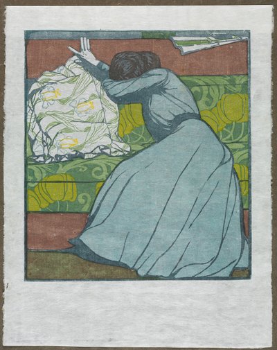 Tyyny Martha Kurzweil istuu sohvalla, 1903. tekijältä Max Kurzweil