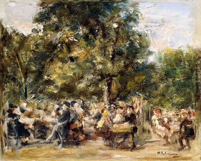Puutarharavintola Havel-joella; Gartenlokal an der Havel, 1933 tekijältä Max Liebermann
