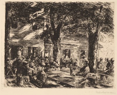 Tavernapuutarha Rosenheimissa tekijältä Max Liebermann