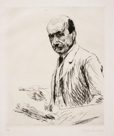 Omakuva paletin kanssa tekijältä Max Liebermann