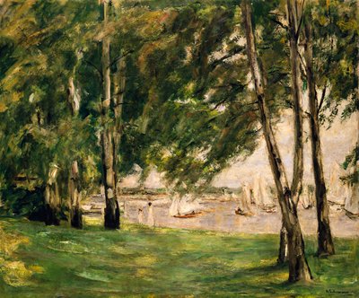 Näkymä Wannseelle purjeveneineen tekijältä Max Liebermann