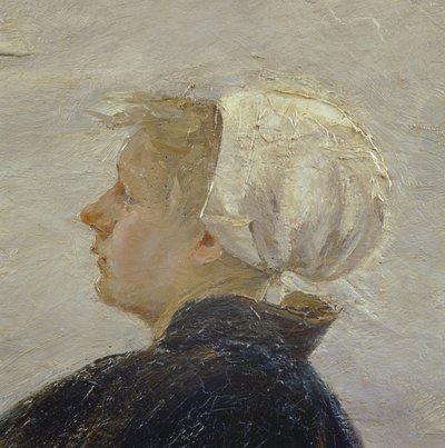 Yksityiskohta julkaisusta Repairing the Nets, 1889 (katso 144756) tekijältä Max Liebermann