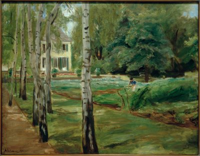 Die Birkenallee im Wannseegarten nach Westen tekijältä Max Liebermann