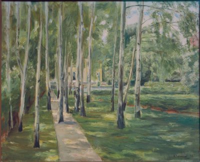 Die Birkenallee im Wannseegarten nach Westen tekijältä Max Liebermann