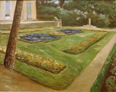 Die Blumenterrasse im Wannseegarten nach Nordwesten tekijältä Max Liebermann