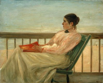 Die Gattin des Künstlers am Strand tekijältä Max Liebermann