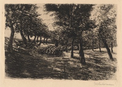 Lammaslauma puiden alla tekijältä Max Liebermann