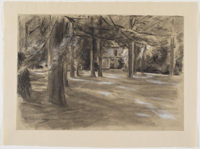Hollantilainen puistomaisema, jossa on talo tekijältä Max Liebermann