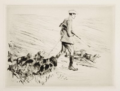 Metsästäjä koirineen tekijältä Max Liebermann