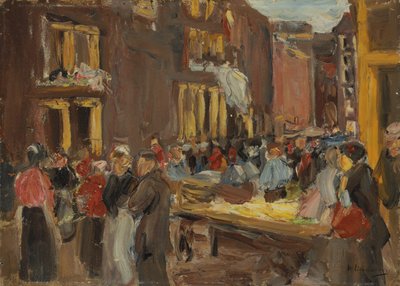 juutalaiskortteli Amsterdamissa; Judengasse Amsterdamissa, Ecke Jodenbreestraat, 1905 tekijältä Max Liebermann