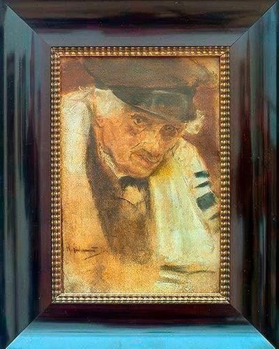Juutalainen rukouspuvussa tekijältä Max Liebermann