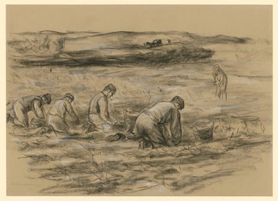 Perunankaivajat Zandvoortissa tekijältä Max Liebermann