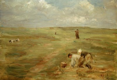 Perunankaivurit Zandvoortin dyynillä tekijältä Max Liebermann