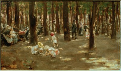 Lasten leikkipaikka Tiergartenissa Berliinissä tekijältä Max Liebermann