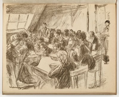 Lasten kansankeittiö (kuvitus julkaisusta Kunst und Künstler XIII,6) tekijältä Max Liebermann