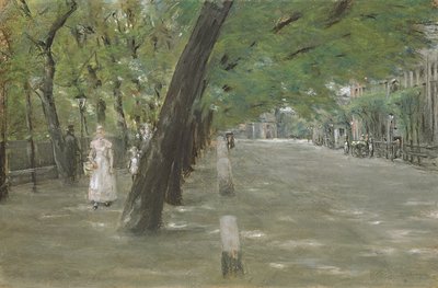 Kirchenallee St. Georgissa, Hampurissa (pastelli paperille) tekijältä Max Liebermann