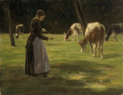 Kuhhirtin. 1890-192 tekijältä Max Liebermann