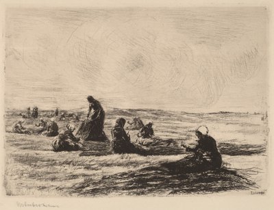 Mending the Nets, 1894. finlandès tekijältä Max Liebermann