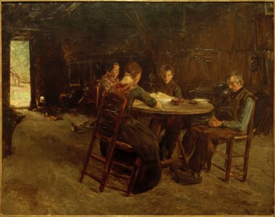 Ostfriesische Bauern beim Tischgebet tekijältä Max Liebermann