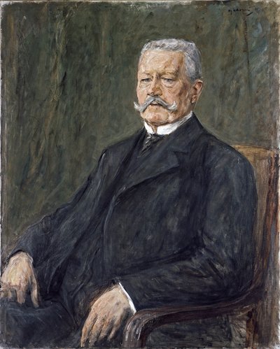 Presidentti Paul von Hindenburgin muotokuva 1847-1934, kirjoittanut Max Liebermann (1847-1935) Ala-Saksin osavaltion museo, Hannover tekijältä Max Liebermann